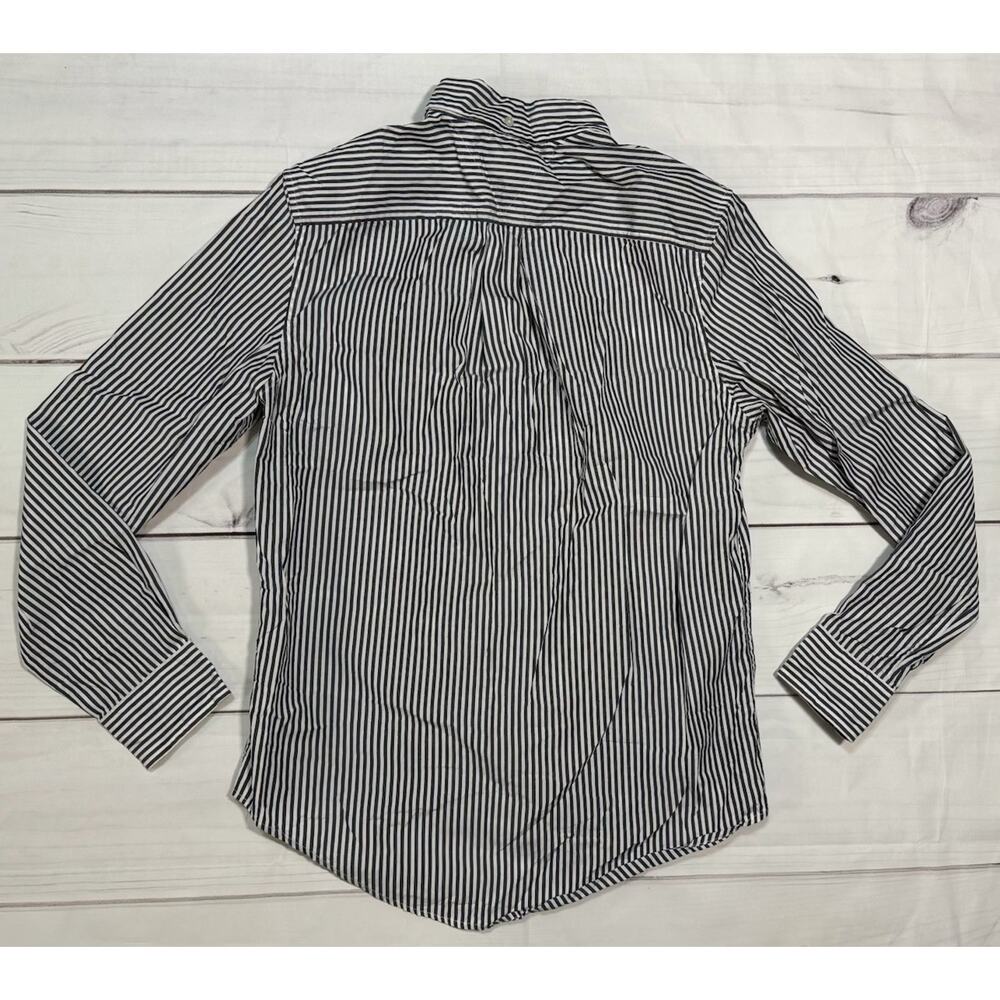 Tommy Hilfiger Button Down Mens Small White/Blue Stripe 100’s 2PLY Double Retros - Picture 2 of 5